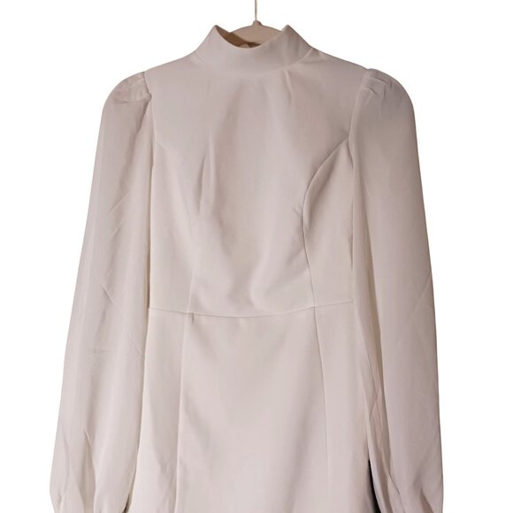 NEW Lulus Exceptionally Flirty White Long Sleeve Backless Mini Dress Size XS - Picture 4 of 13